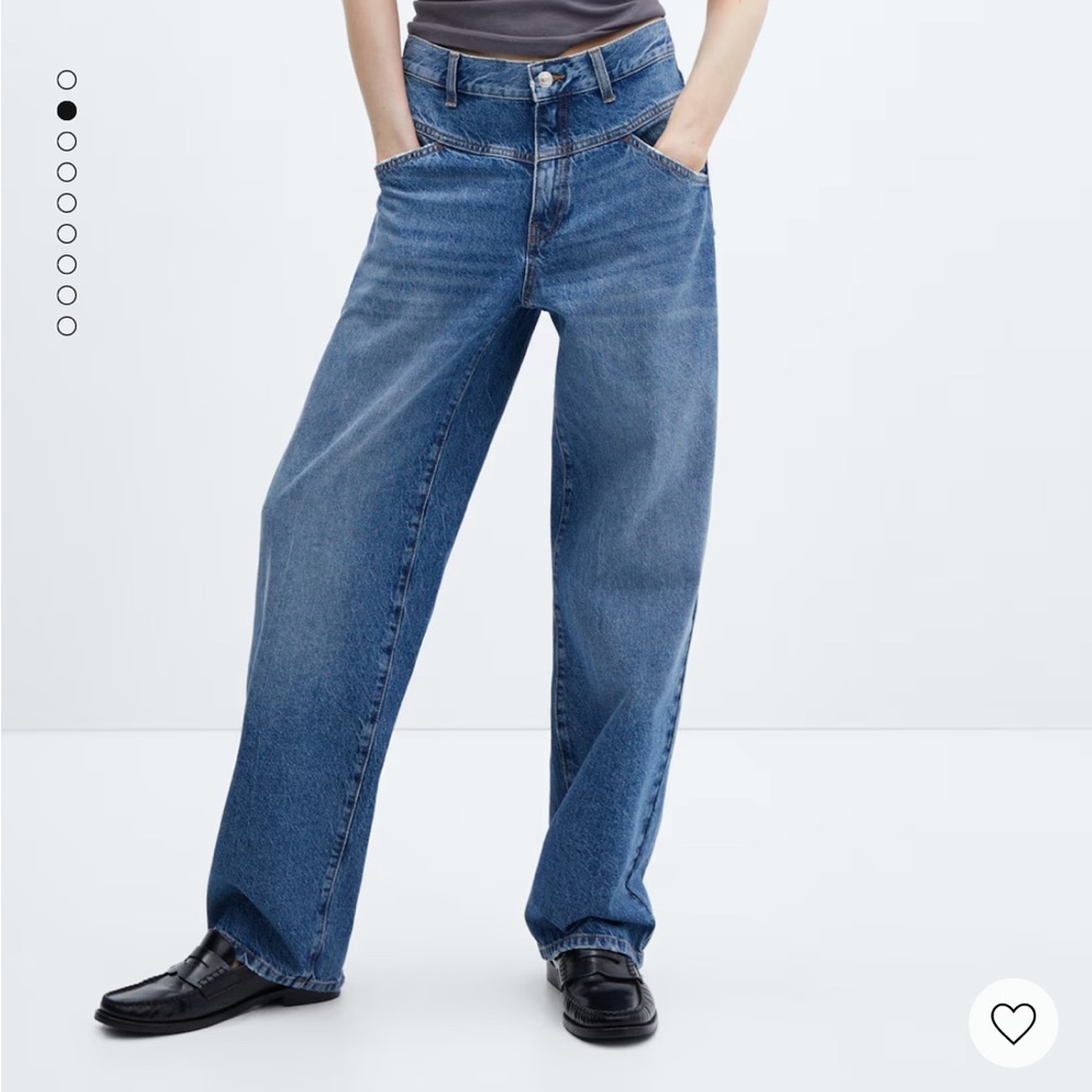 Mango high waist wide leg jeans. Size 1